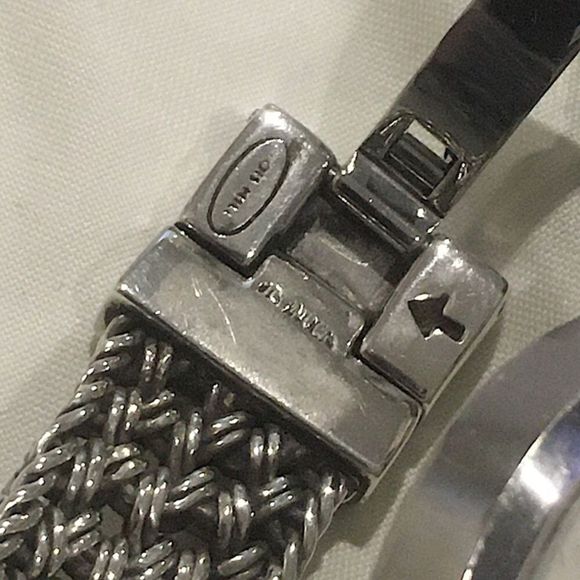 LOIS HILL Watch Sterling Silver Thai Weave Bracelet Floral Lugz Watch - Picture 13 of 16